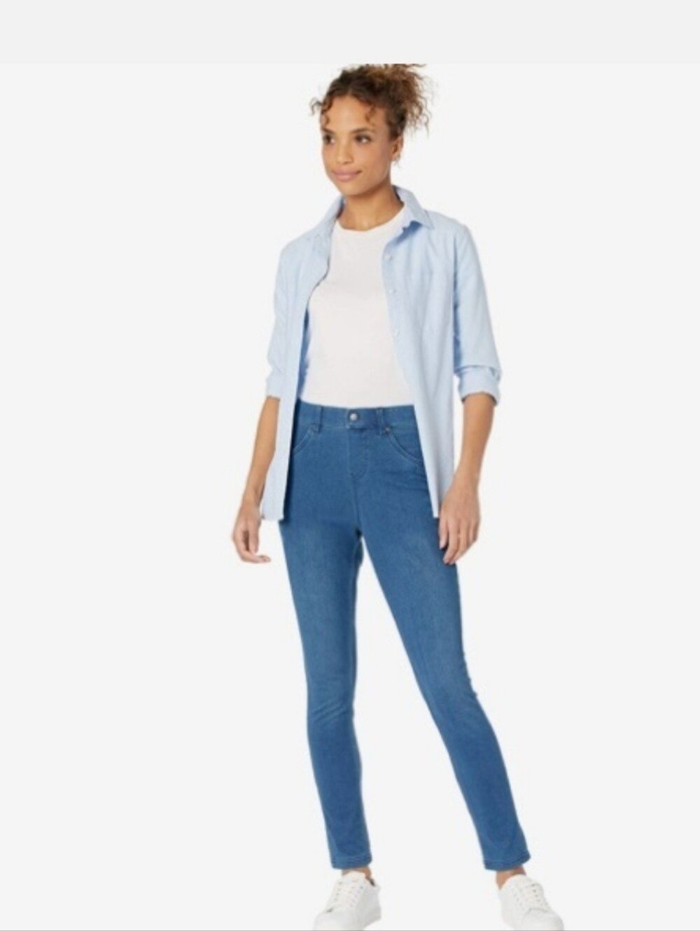 HUE Women's Mid-Blue Jeggings Size 3X NWT